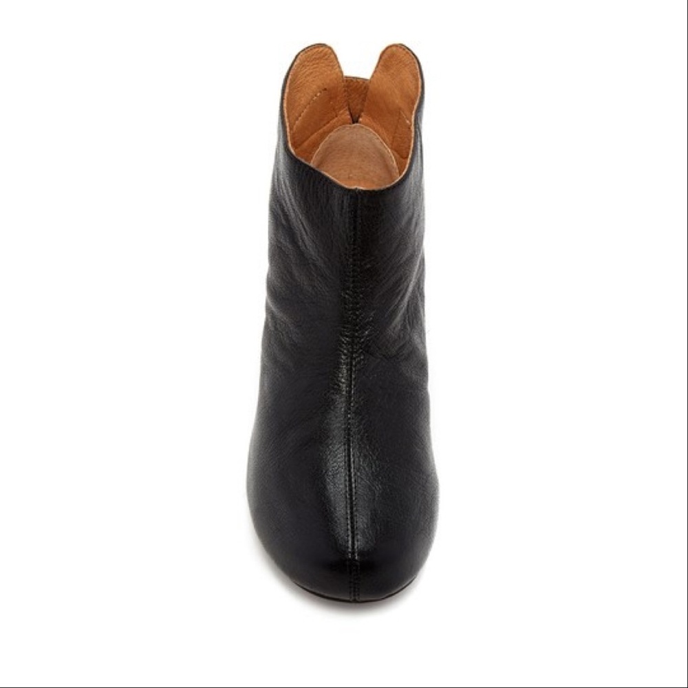 NIB Rich Leather Snap Back Hidden Wedge Booties - Picture 3 of 7